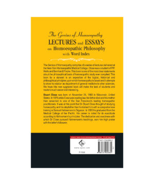 The Genius Of Homeopathy - Lectures And Essays On Homeopathic Philosophy With Word Index by  STUART CLOSE