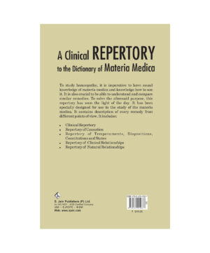 A Clinical Repertory To The Dictonary Of Materia Medica by  JOHN HENRY CLARKE