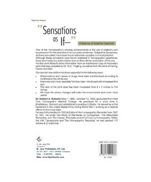 Sensations As If by 	HERBERT A ROBERTS