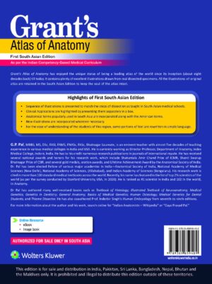 Grants Atlas Of Anatomy first South Asian Edition by G.P. Pal