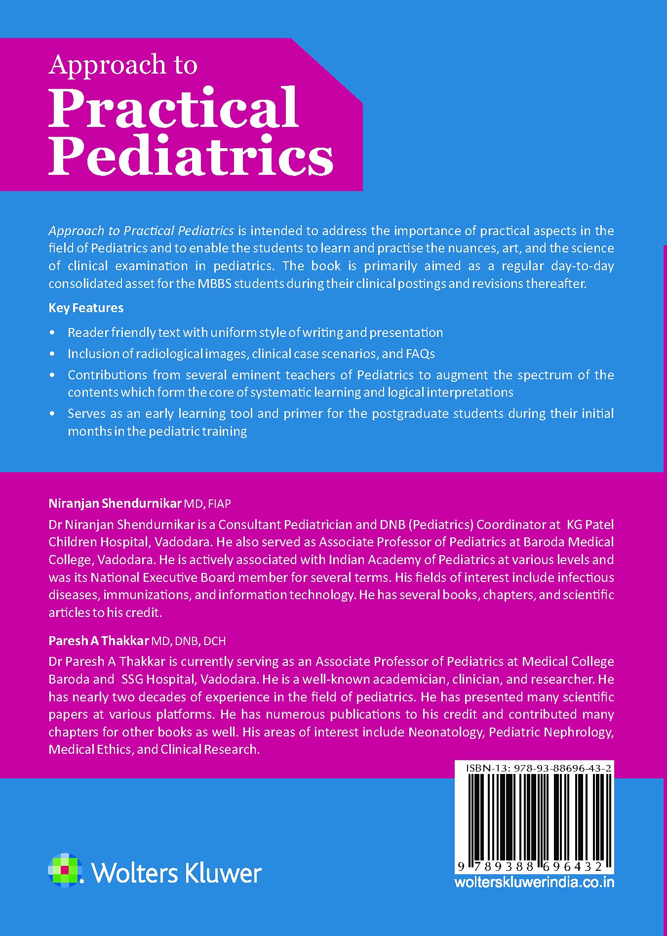 Approach To Practical Pediatrics by Niranjan Shendurnikar Drcart