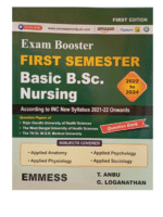Exam Booster : First Semester Basic B.Sc. Nursing – 1st sem 2022-2024 Question Bank 1ed